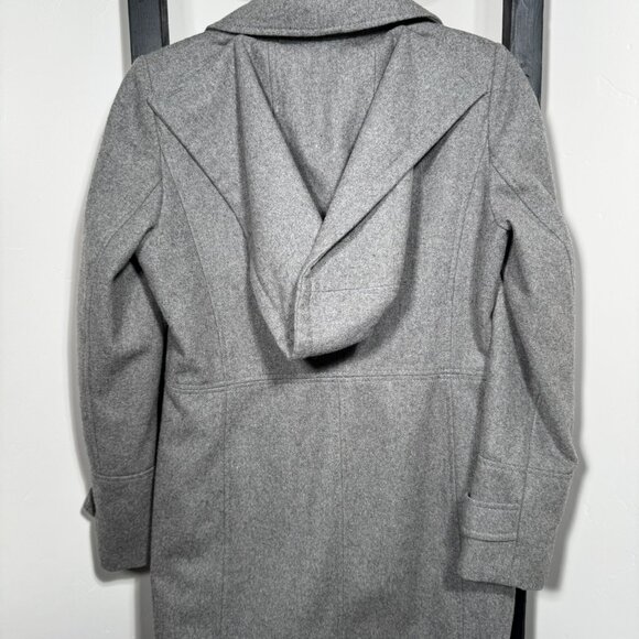 Michael Kors Gray Wool Blend Zip-Up Coat with Gold Hardware - Picture 6 of 12